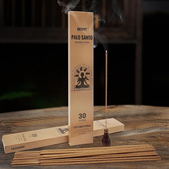 Palo Santo Incense Sticks (30 Sticks), 100% Natural sustainably harvested Peruvian Palo Santo, Suitable for Meditation, Relaxation, and Spiritual Purification - Bloomnest