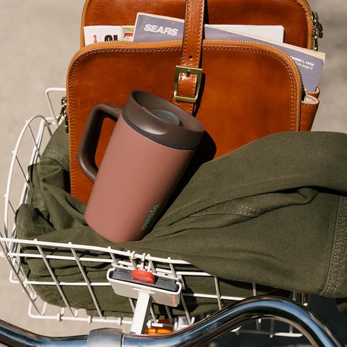 Owala SmoothSip Slider Stainless Steel Insulated Travel Mug with handle, 100% Leak Proof, For Hot and Cold Drinks, Travel Friendly with Sliding Lock Lid, 12oz, BPA Free, Leak Proof, High Dive - Bloomnest