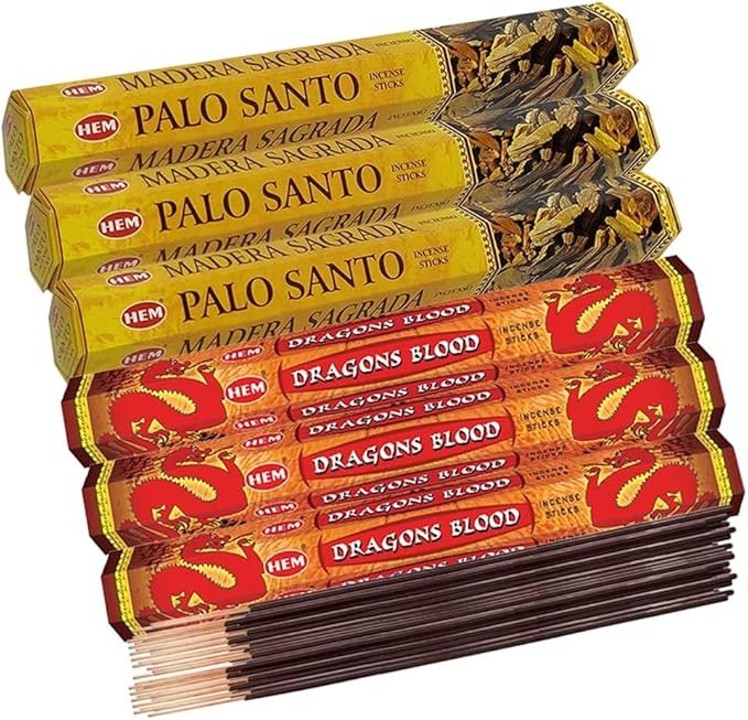 TRUMIRI Palo Santo & Dragons Blood Incense Sticks & Holder Bundle Variety Pack From Hem Trumiri Insense Inscents Insencents Insence