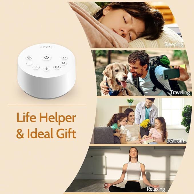 Color Noise Sound Machines Sleep White Noise Machine with 25 Soothing Sounds 32 Volume Levels 5 Timers and 4 Sound Categories and Memory Function for Kids Adults and Home - Bloomnest