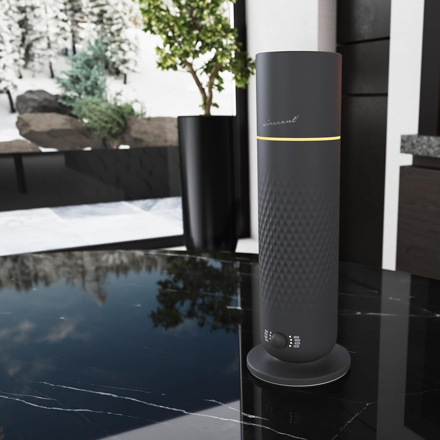 The AirScent Waterless Diffuser - Cold Air Scent Diffuser Oil Machine for Homes, Offices, Hotels and Spas - Aromatherapy Diffuser for Aesthetic Scenting - Black - 4.05 Oz - Fragrance Not Included