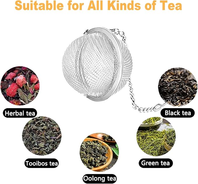 2-Pack Tea Infuser for Loose Leaf Tea, 304 Stainless Steel Tea Strainer with Butterfly, Dragonfly & Pink Blue Flower Charms, Extra Fine Mesh Tea Ball Filter, Gift for Tea Lovers