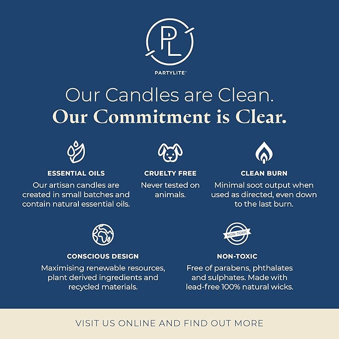 PartyLite Sea Grass Eucalyptus Scented, Notes of Eucalyptus, Lemon, Seagrass & Driftwood, 13.2oz 3-Wick Jar Candle, 45 Hour Burn Time, Luxurious Fragrance, Ideal for Gifting - Bloomnest