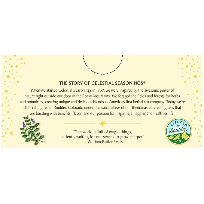 Celestial Seasonings Herbal Tea, Mint Magic,Caffeine Free, 20 tea bags (Pack of 6) - Bloomnest