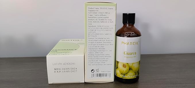 PHATOIL 3.38FL.OZ Guava Fragrance Oils for Aromatherapy, Essential Oils for Diffusers for Home, Perfect for Diffuser, Yoga, Skin Care, DIY Candle and Soap Making - 100ml - Bloomnest