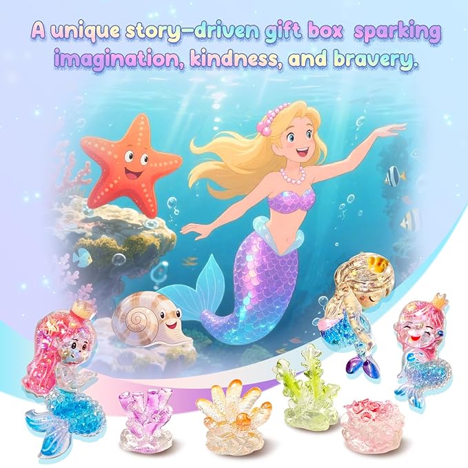 Mermaid Bath Bombs for Kids with Surprse Inside, 8PK XXL Kids Bath Bombs Gift Set for Girls, Birthday Gifts, Mermaid Party Favors, Princess Gift Box - Bloomnest