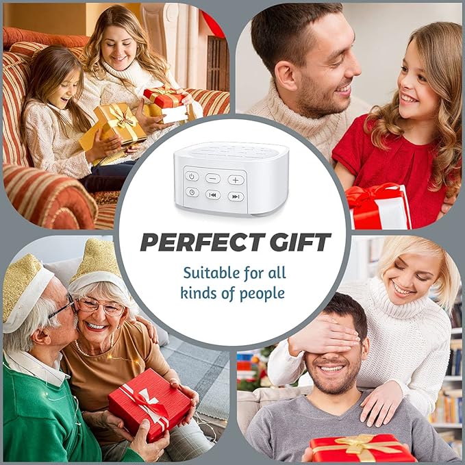 Sleepbox Sleep White Noise Sound Machines with 25 Soothing Sounds 36 Volume Levels 5 Timers Visible Sound Catalog Portable Size Memory Function for Home Office and Travel - Bloomnest