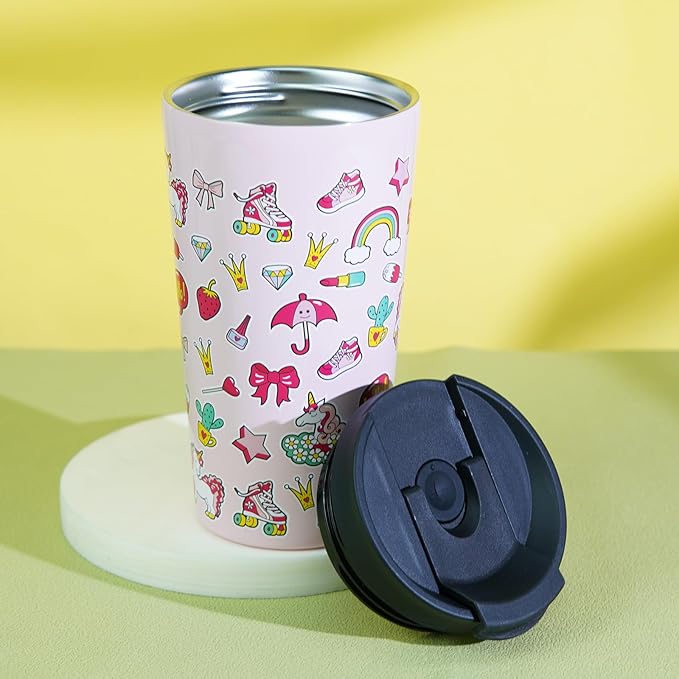 BJPKPK 18oz Tumbler With lid And Straw Stainless Steel Travel Coffee Mug Insulated Tumblers Cups,Hawaii Fruits Purple - Bloomnest