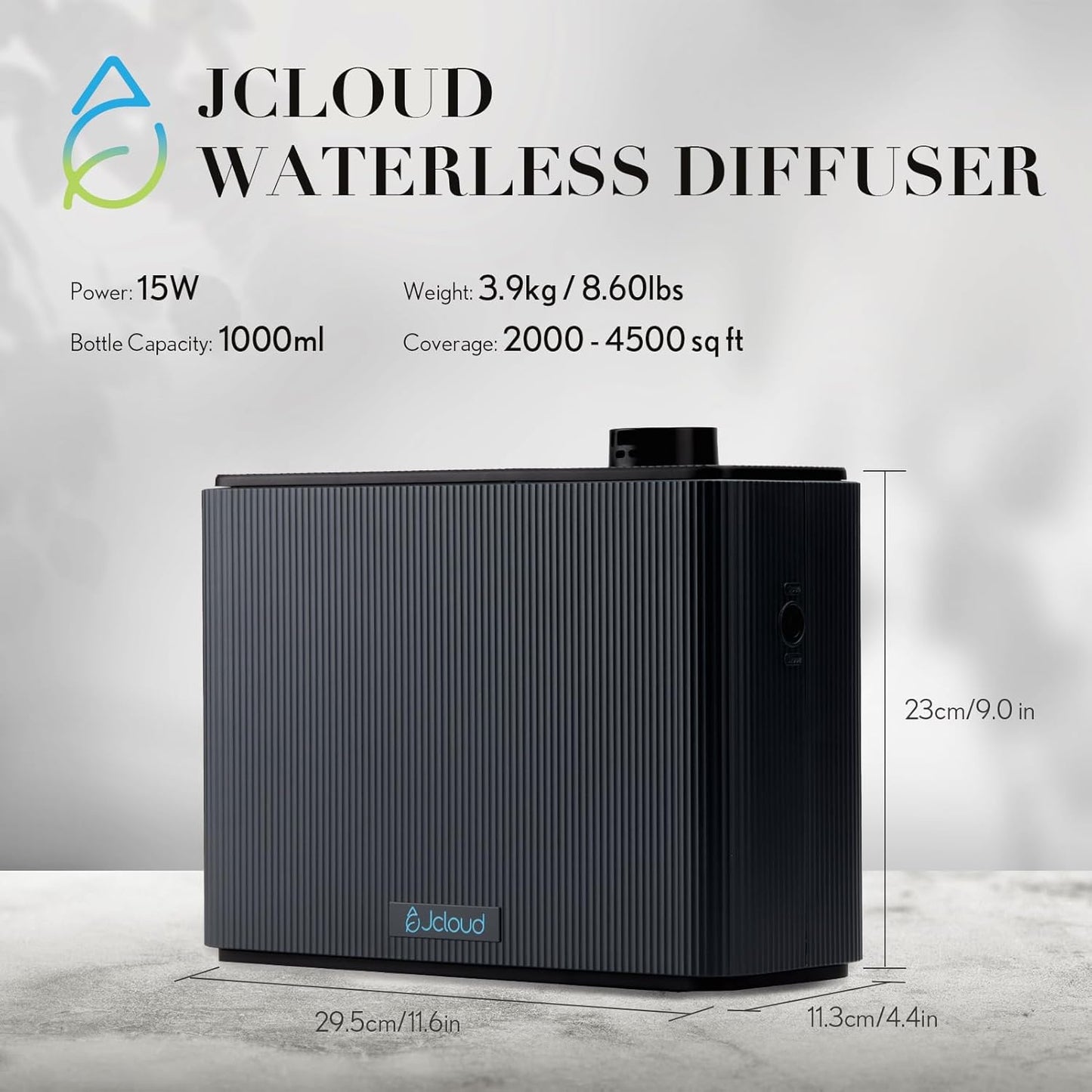 JCLOUD Smart Scent Air Machine 1000ML, Hotel Scent Diffuser Cover Up to 4500 Sq. Ft., Waterless Cold Air Diffuser for Home, Aromatherapy Diffuser for Essential Oils Large Room, Dimgray
