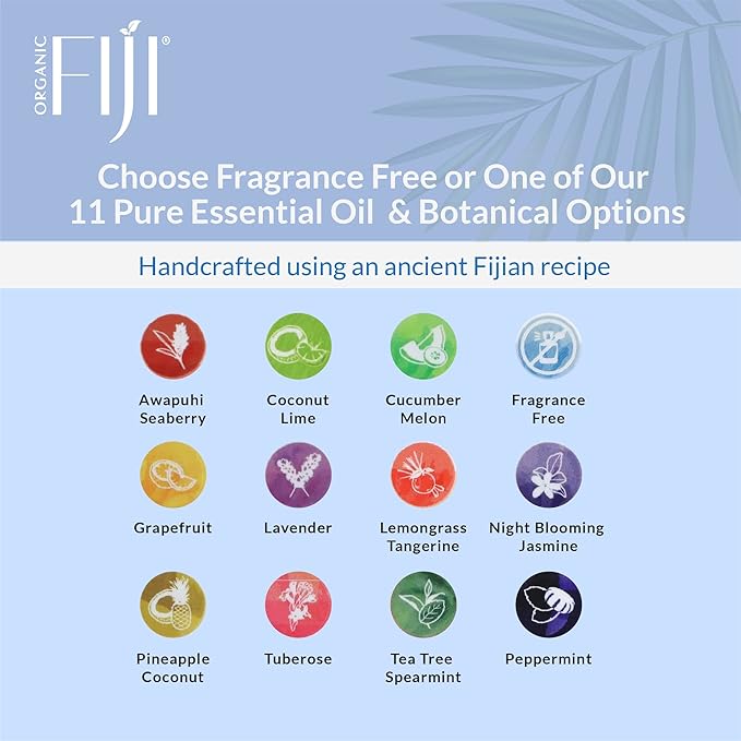 Coco Fiji Soap Bar for Face and Body Infused With Organic Coconut Oil, Fragrance Free, Essential Oil, Natural Soap for Moisturizing & Pore Purifying Skin, 7 oz,Pack of 12