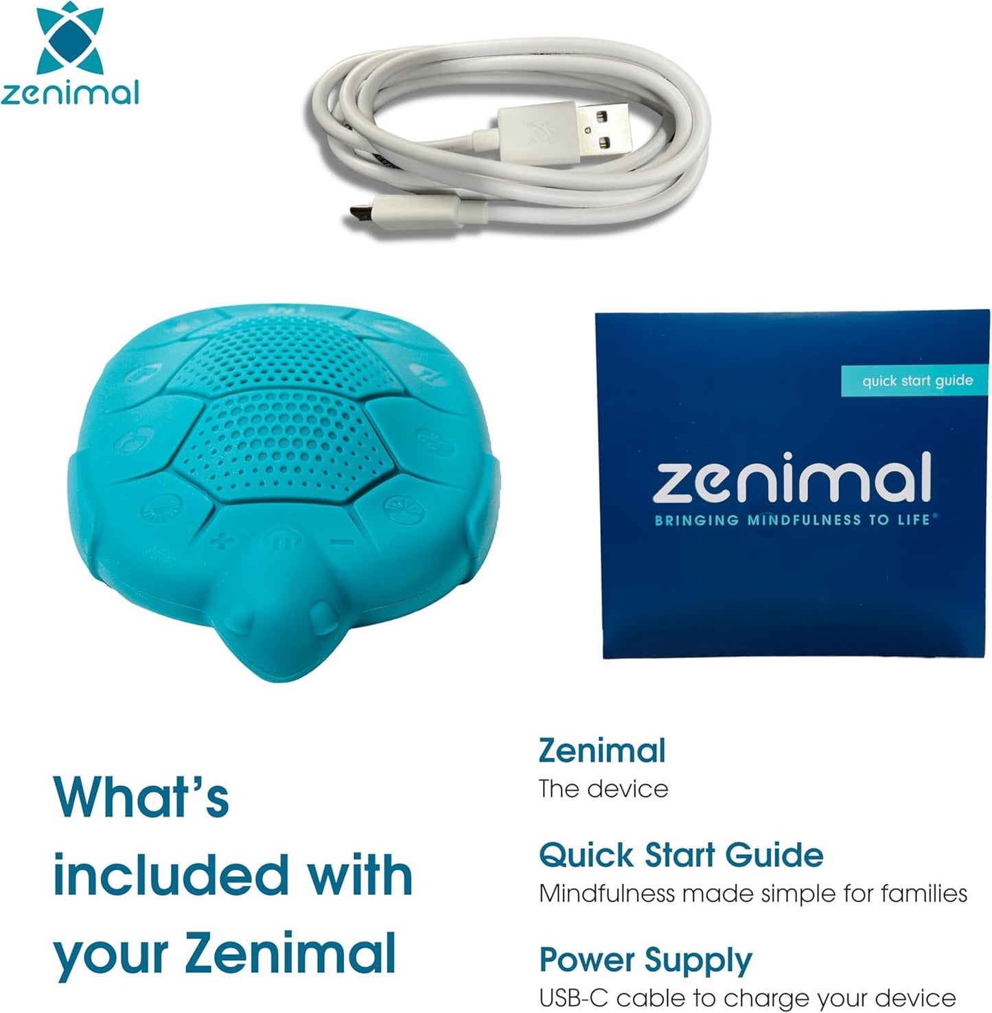 Zenimal Kids Sleep Aid - Screen-Free Sound Machine with Voice-Guided Audio Journeys, Soothing Sounds & Calming Music to Help Children Fall Asleep Faster and Sleep Peacefully All Night