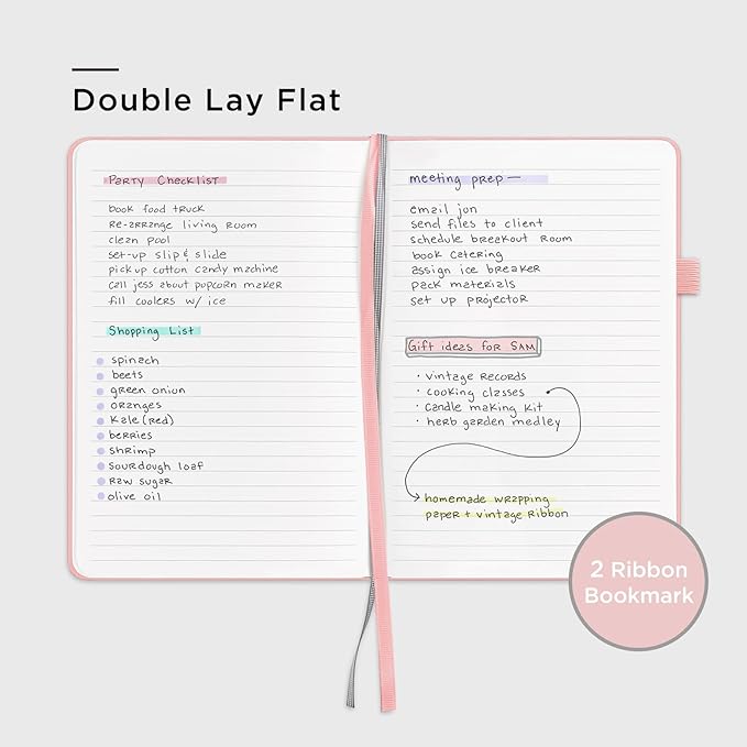 &And Per Se Lined Journal Notebook for Women&Men with Pattern, 160 Pages 100GSM Thick Paper, A5 Hardcover Journals for Writing(Blush) - Bloomnest