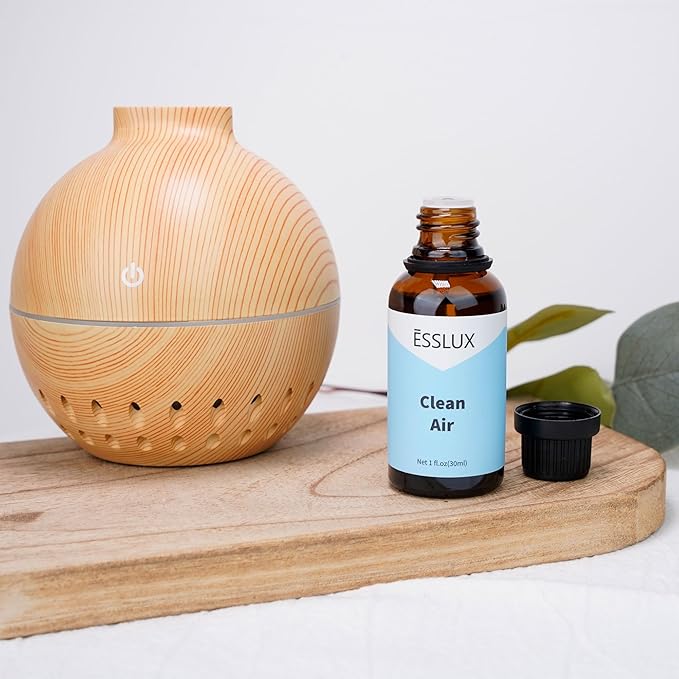 Clean Air Fragrance Oil - ESSLUX Aromatherapy Essential Scented Oils for Diffuser, Massage, Soap, Candle Making Scents, Perfume, Home Fragrance, 30 ml - Bloomnest
