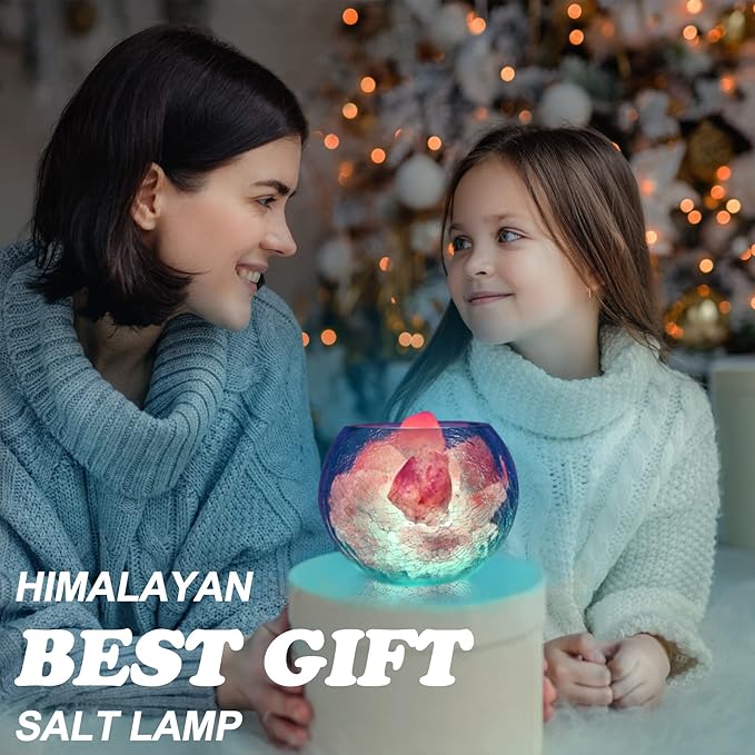 USB Himalayan Salt Lamp with Remote Control, 16 Colors Lighting & 4 Color Changing Mode Salt Rock Lamp, Used for Holiday Gift, Home Deco, Yoga, Office - Bloomnest