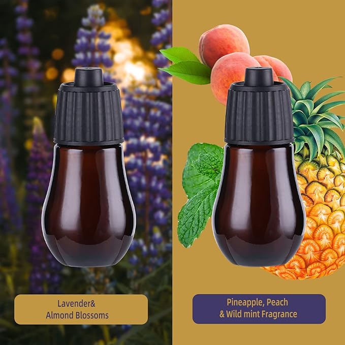 HAPPTWS Essential Oil Diffuser - Waterless Diffuser 3 Timer Settings Battery Powered for Bedroom Yoga Room Toilet Pet Room White - Bloomnest