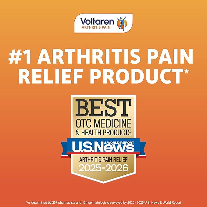 Voltaren Arthritis Pain Gel for Powerful Topical Arthritis Pain Relief with Diclofenac - NEW Easy Open Cap - 100 g x 2 - Bloomnest