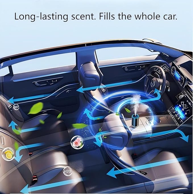 Car Air Freshener Refills,Refreshing and Pleasant Scent,Universal Fit for Air Vent Smart Car Fresheners, 0.34 Fl Oz (Pack of 10), Icy fresh - Bloomnest