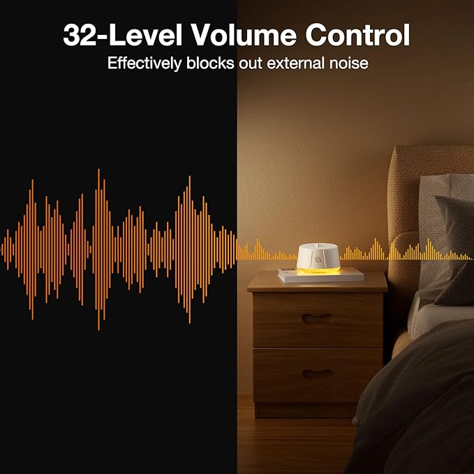 Sound Machine LEICEX White Noise Machine - 30 Soothing Sounds, 10 Colors Night Light, Rechargeable Battery- Travel Portable Sound Machine for Sleep Baby Adults, Perfect Sleeping Companion - Bloomnest