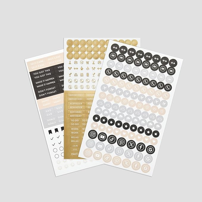&And Per Se Dotted Journal Notebook, A5 Hardcover Leather Bullet Dotted Journal, 160 Pages 100 gsm Thick Paper, 3 Sheets of Stickers Included - 5.7'' x 8''(Emerald) - Bloomnest