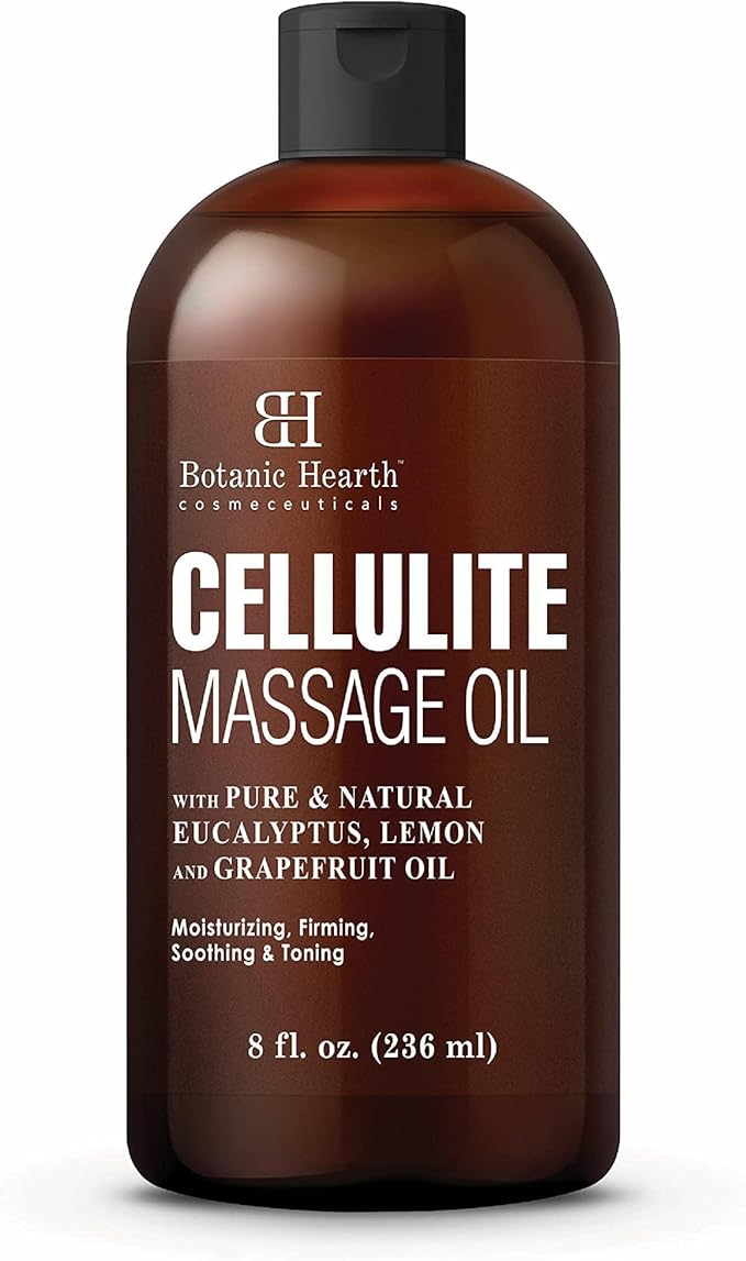 Botanic Hearth Anti Cellulite Massage Oil | Cellulite Oil for Thighs and Butt Firming | Unique Blend of Massage Essential Oils | Improves Skin Tone, Skin Firmness & Tightness | 8 Fl Oz - Bloomnest