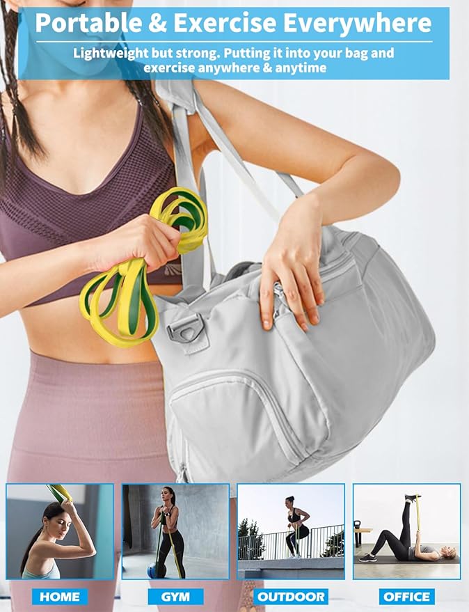 Pull Up Bands, Resistance Bands, Pull Up Assistance Bands Set for Men & Women, Exercise Workout Bands for Working Out, Body Stretching, Physical Therapy, Muscle Training - Bloomnest