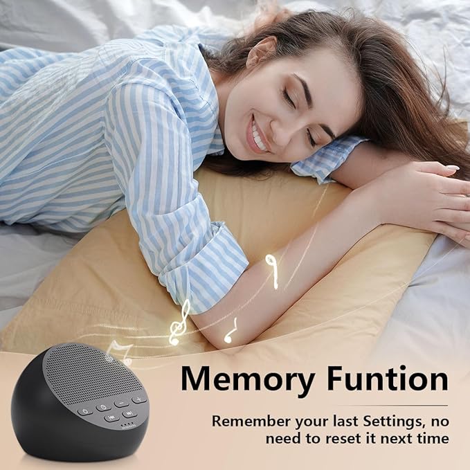 Sound Machine Portable Rechargeable White Noise Machine with 30 Soothing Sounds for Baby Kids Adults 32-Level Vol 4 Timer Brown Noise Sleep Sound Machine for Travel Office Privacy Home - Bloomnest