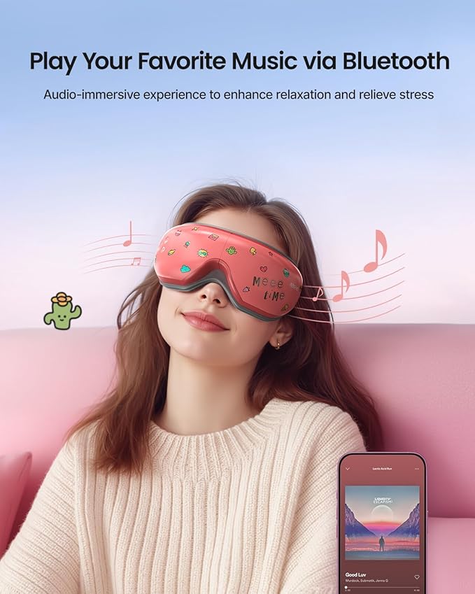 RENPHO Eyeris 1 Eye Massager with Heat, Christmas Birthday Gifts for Women Men Mom Dad Her Him, FSA Eligible HSA Eye Mask for Migraine, Smart Sleep Mask for Dry Eyes Relax, Reduce Strain - Bloomnest
