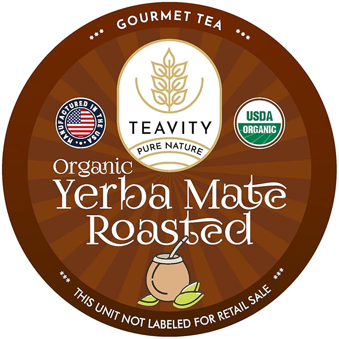 Organic Yerba Roasted Mate Tea Pods for Keurig by Teavity (24 Tea Pods) - Bloomnest