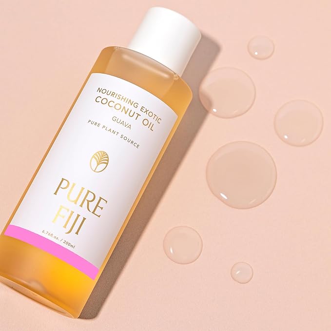 PURE FIJI Nourishing Exotic Coconut Body Oil, Guava (7.7 fl oz/230ml) - Bloomnest