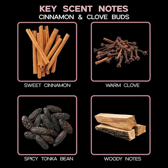LOVSPA Cinnamon & Clove Buds Diffuser Oil - Fall Essential Oils for Diffuser Refill & Air Freshener Room Spray - Long-Lasting & Natural Home Fragrance, Scented Oil for Diffusers, USA Made, 4oz - Bloomnest