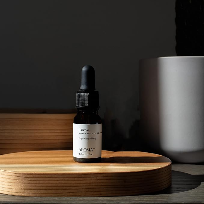 AromaTech Santal & The Hotel Set | Gift Set of Aroma Diffuser Essential Oils Blend of Santal Cardamom, Papyrus, Musk | The Hotel Peach, Red Rose, Pine - 10 Milliliter - Bloomnest