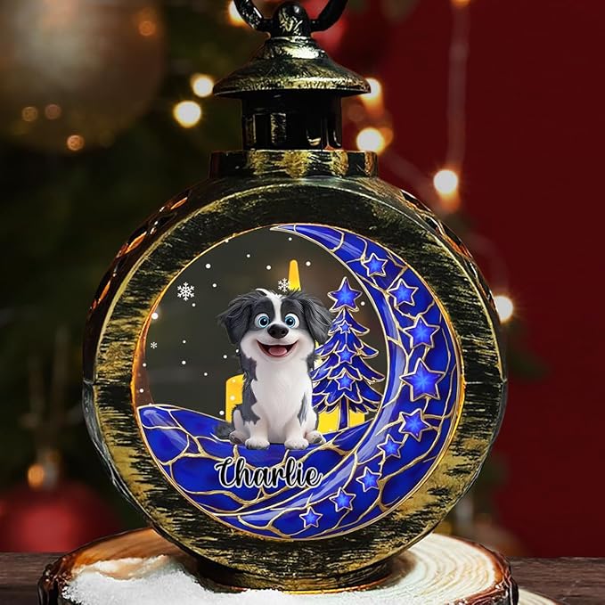 WRAPPINESS Personalized Dog Christmas Lantern for Dog Lovers, Memorial Lantern Loss of Dog, Deepest Sympathy Gift for Pet Loss, Hardest Goodbye Dog Remembrance Gift - Bloomnest