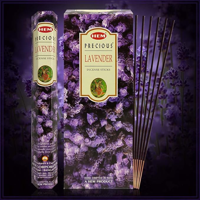 TRUMIRI Incense Stick Holder Bundle with Hem Precious Lavender 20g Incense Sticks - Pack of 6 (Approx 120 Sticks) TRUMIRI