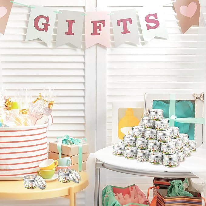50 Pcs Baby Shower Party Favors Candles Lavender Scented Gender Reveal Gifts Bulk Candles for Favors Baby Shower Rustic Return Gifts(Forest Animals) - Bloomnest