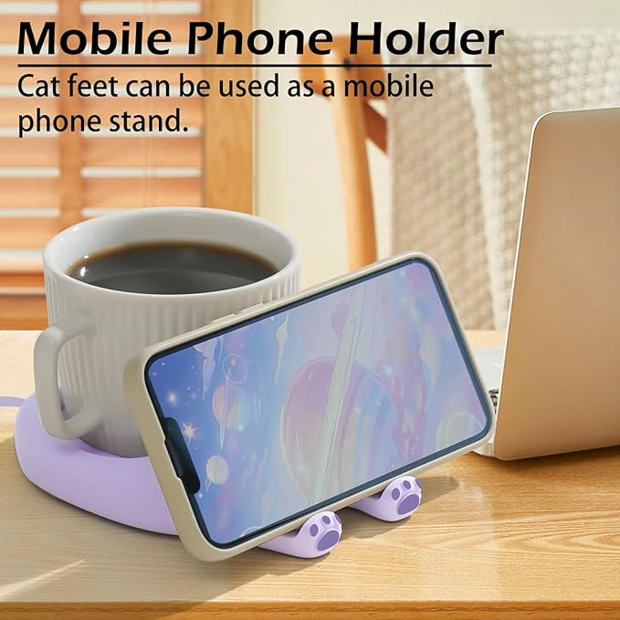 PUSEE Mug Warmer,Coffee Warmer for Desk Candle Warmer Auto Shut Off,Coffee Cup Warmer with 3 Temp Settings,Electric Beverage Warmer Plate for Coffee,Tea,Water Milk and Cocoa(Not Include Cup) - Bloomnest