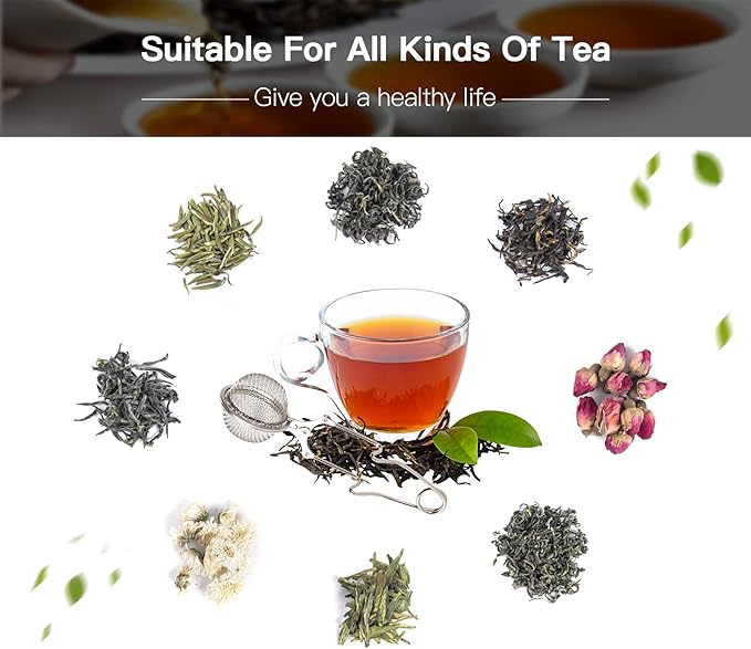 Snap Ball Tea Strainer, Exptolii 2 Pack Stainless Steel Tea Infuser Filter with Handle for Loose Leaf Tea, Spices, Seasonings - Bloomnest
