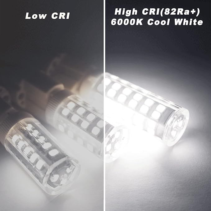 ALIDE E12 C7 LED Candelabra Bulbs 6000K Daylight White, 60W Halogen Equivalent, T6 Small Base 120V Light Bulbs 6W Cool White for Ceiling Fan Chandelier, 550lm 10-Pack - Bloomnest