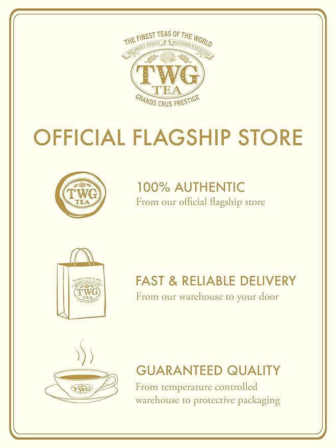 TWG Tea | Midnight Hour Tea | Black Tea | Fragrant Tropical Fruits | 15 Hand Sewn Cotton Teabags | Gift Set