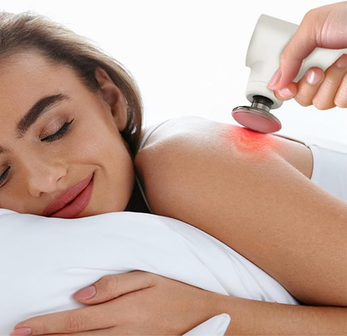 Mini Thermal Massage Gun with Heat, Portable Deep Tissue Percussion Massager, Color Silicone Sleeves Travel Size - Bloomnest