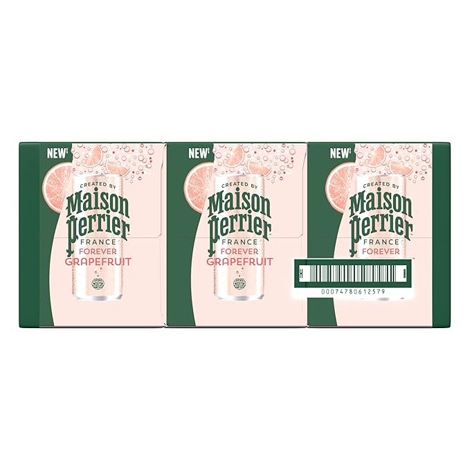 Maison Perrier Forever Grapefruit Flavored Sparkling Water, 11.15 Fl Oz Cans, 8 Count, 3 Pack - Bloomnest
