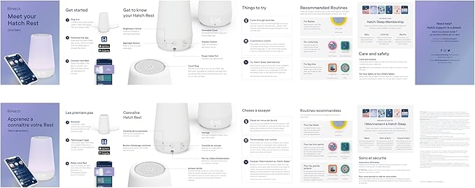 Hatch Rest Baby Sound Machine, Night Light | 2nd Gen | Registry Essential, Sleep Trainer, Routine Builder, Time-to-Rise Alarm Clock, White Noise Soother, Nursery Stories, Toddler Kids Bedroom (Wi-Fi) - Bloomnest