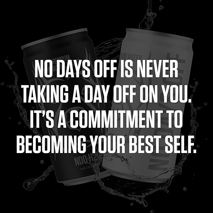 NO DAYS OFF Premium Sparkling Water - 24 Pack, 8.4 fl oz, Sparkling (Unflavored) - Ultra-Purified Reverse Osmosis with Gentle Carbonation, On-the-Go and Bulk Size - Bloomnest