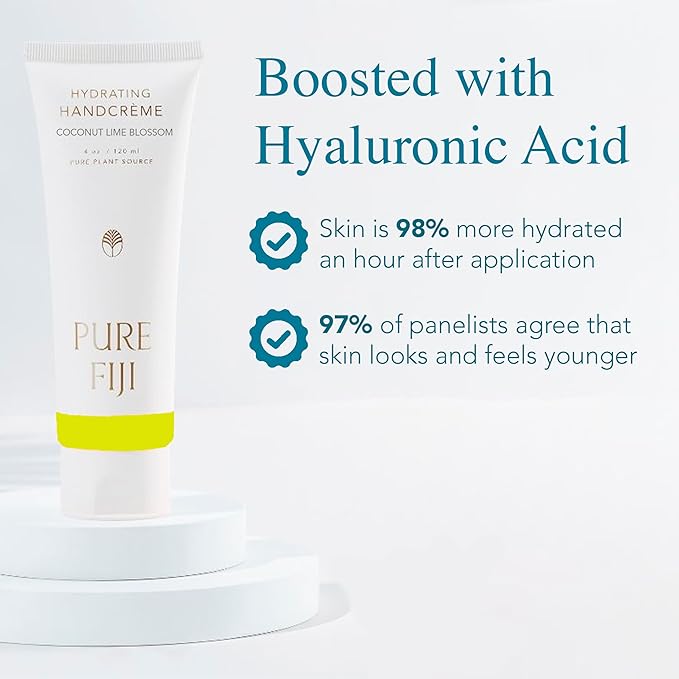 PURE FIJI Hydrating Hand Crème, Coconut Lime Blossom (4 oz/120ml) - Bloomnest