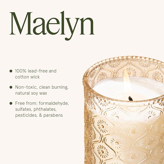 LA JOLIE MUSE Fall Candle | Vanilla Bomb Candle –Vanilla, Lemon Zest & Patchouli | 6 oz Cotton Wick | Natural Soy Wax | 40 Hours Clean Burn | Gift-Ready for Autumn Hosting | Seasonal Home Décor - Bloomnest