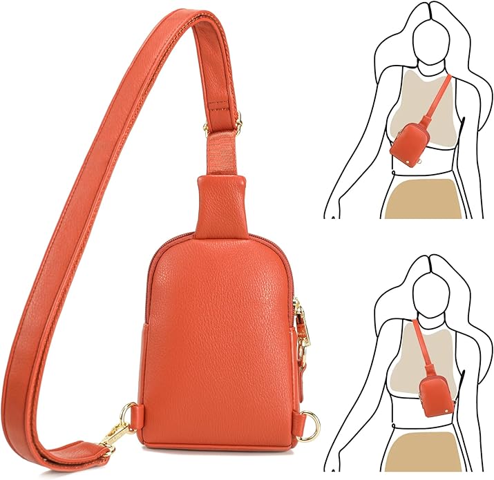 INICAT Small Sling Bag for Women Everyday & Travel Crossbody Bags Lightweight Cross Body Purses Vegan Leather - Bloomnest