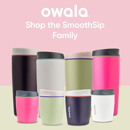 Owala SmoothSip Insulated Stainless Steel Coffee Tumbler, Reusable Iced Coffee Cup, Hot Coffee Travel Mug, BPA Free, 20 oz, Navy (Telescope Tales) Owala