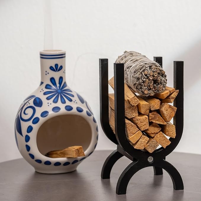 Wooden Palo Santo Holder-Incense Storage Ideal for Palo Santo Sticks&Sage|Perfect for Meditation, Zen Rituals Energy Cleansing|Spiritual Decor for Yoga, Mindfulness Aromatherapy MOUGIGI