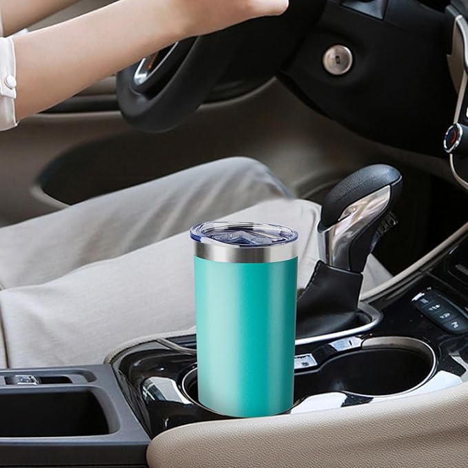 20 oz Skinny Tumbler with Lid and Straw,Stainless Steel Vacuum Insulated Tumbler Cup Double Wall Leak-proof Coffee Mug,Travel Thermal Water Tumbler for Home,Office,Outdoor(Teal,8) - Bloomnest