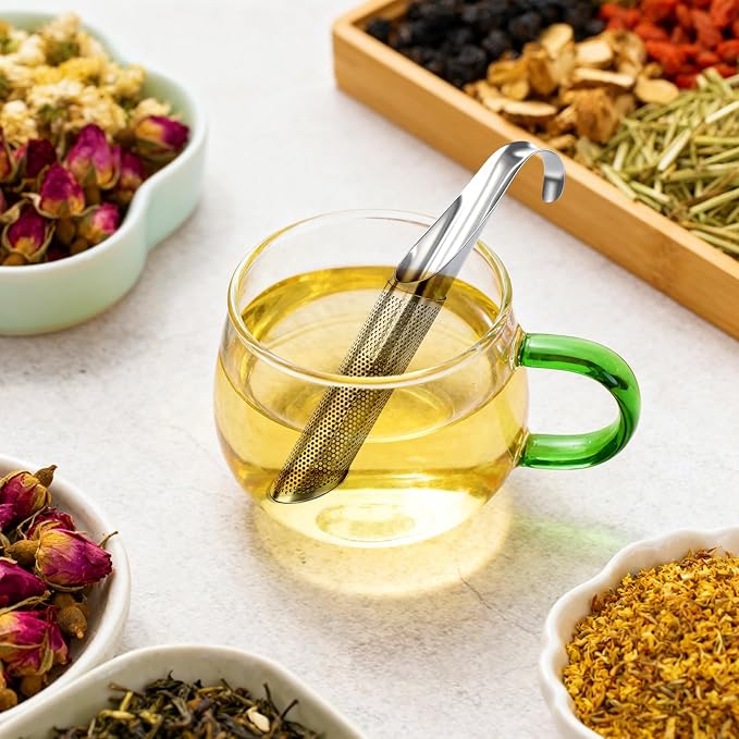 2 Pcs Tea Infuser, Tea Diffusers for Loose Tea with Teaspoon Tea-tweezers Steel Wire Cloth, for All Kinds of Tea - Bloomnest