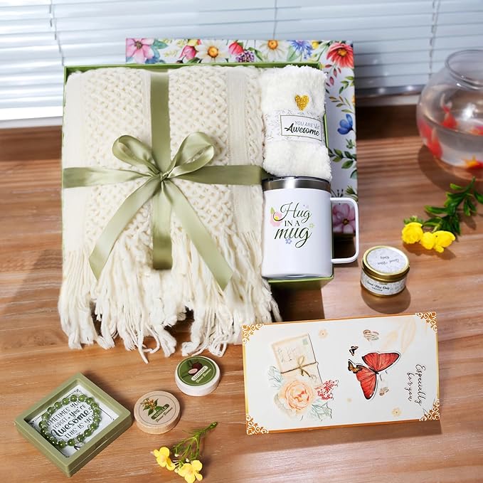 Valentines Day Gifts for Her - Romantic Spa Care Package & Self Care Gift Basket for Women, Wife, Girlfriend - Relaxation, Pampering, Thinking of You, Birthday Gift Box - Bloomnest